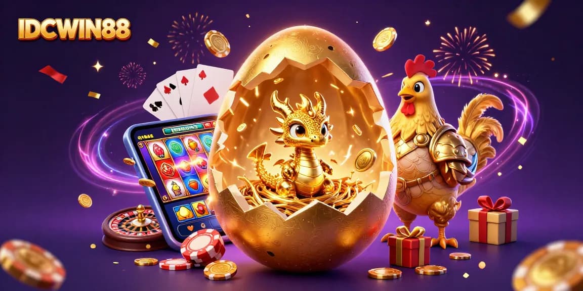 Engage in thrilling adventures with IDCWIN88's captivating gaming experience featuring golden dragons and slot games.
