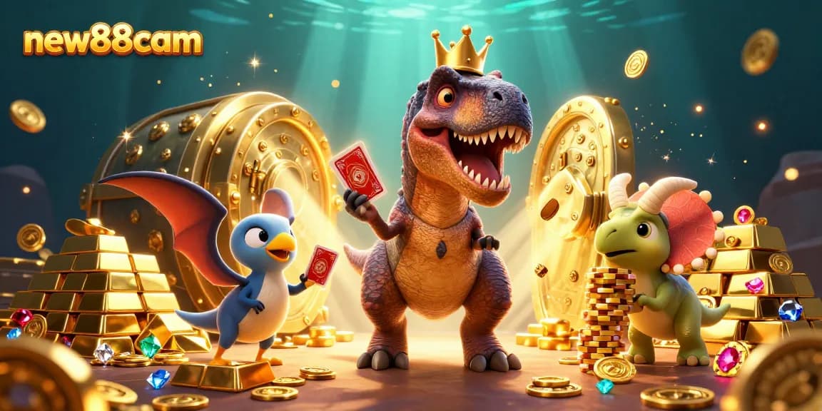 Experience the thrill of new88cam with playful characters and vibrant casino treasures