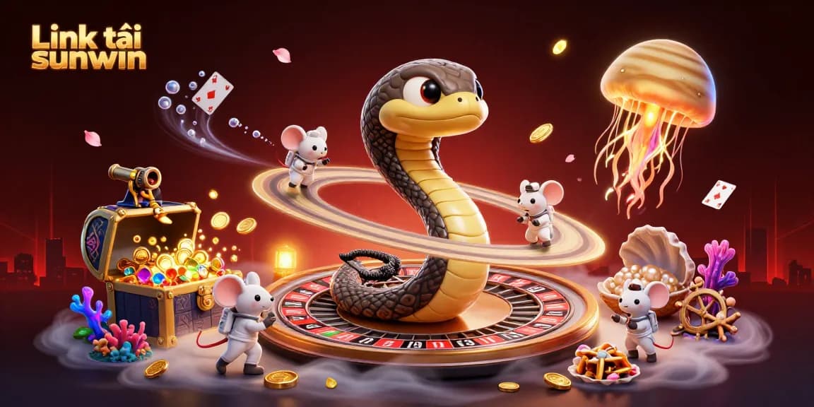 Place bets on Link tải sunwin with cartoon characters colliding in a vibrant cosmic casino scene.