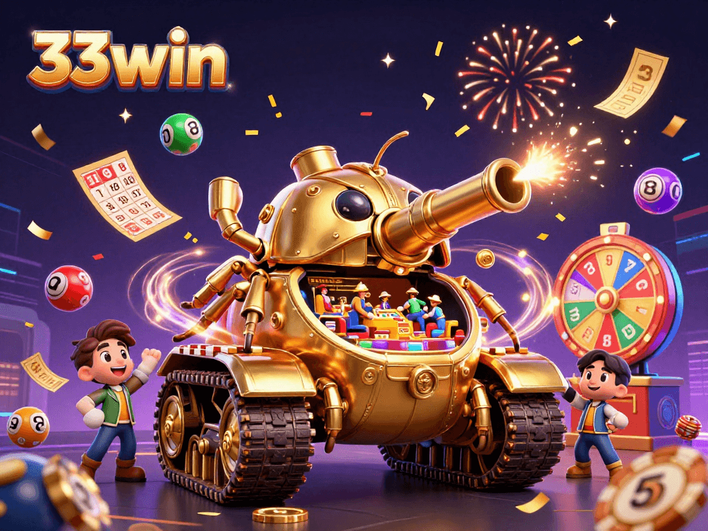 Experience thrilling wins with 33win's dynamic gaming scene featuring mini casinos and lottery elements!