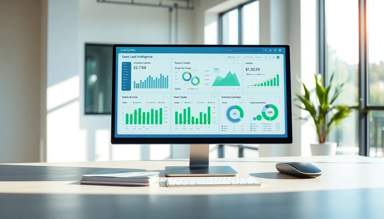 Engaging lead intelligence dashboard real estate showcasing interactive analytics to optimize sales strategies.