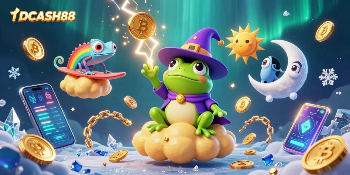 Experience thrilling gameplay with IDCASH88 as the weather wizard frog conjures golden coins!