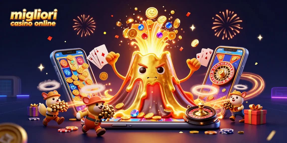 Gioca ai migliori casino online e vinci con il vulcano d'oro che erutta tesori!