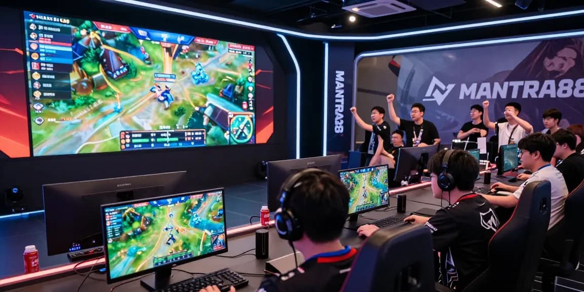 Esports players competing in MANTRA88 mobile gaming tournament showcasing modern gaming features.