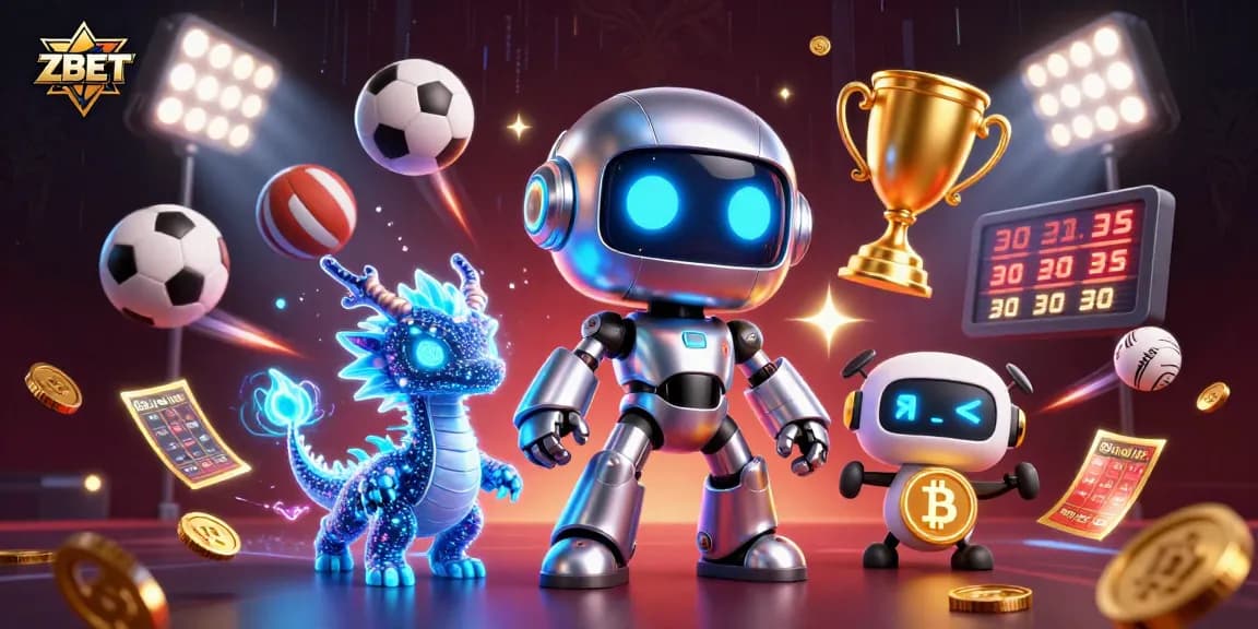 ZBET brings thrilling sports betting energy and winning moments through engaging 3D illustration.