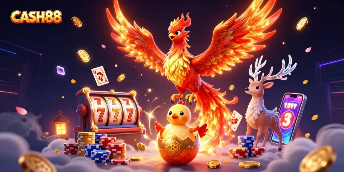 Experience the thrilling action at CASH88 with vibrant casino elements and fantasy characters!