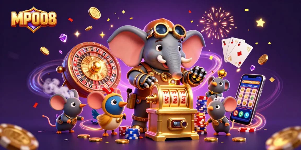 MPO08 offers thrilling gameplay with vibrant slot machines and exciting casino elements, showcasing energy and engagement.