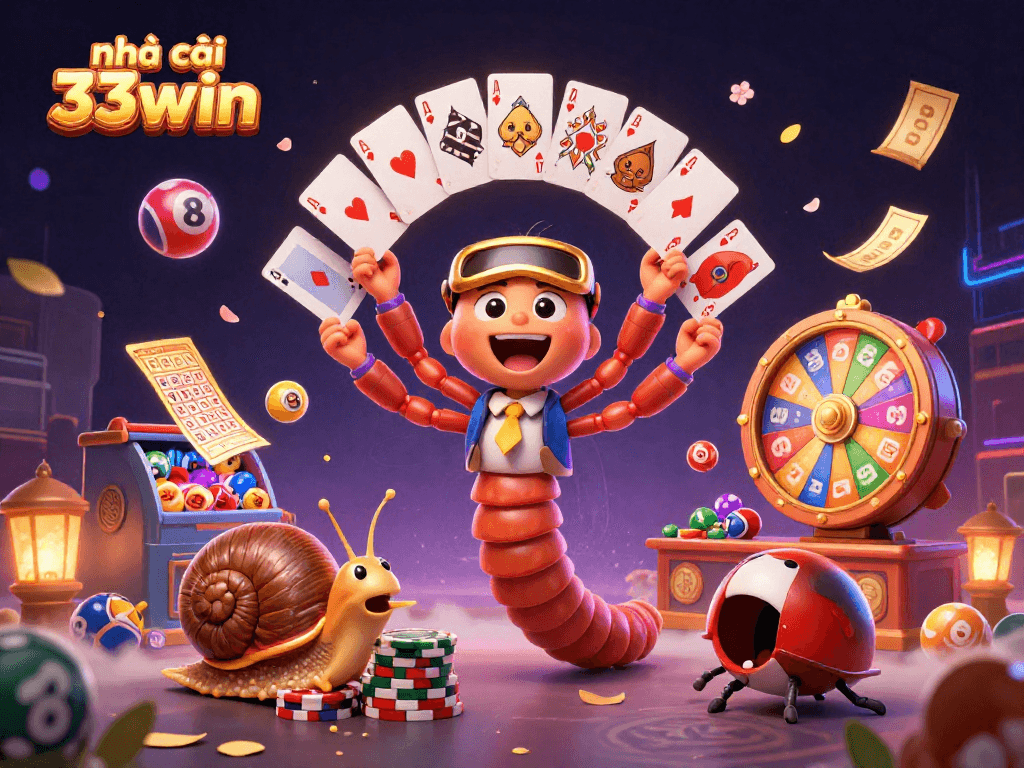 Engage with exhilarating gaming action at nhà cái 33win featuring vibrant 3D characters and dynamic casino elements.