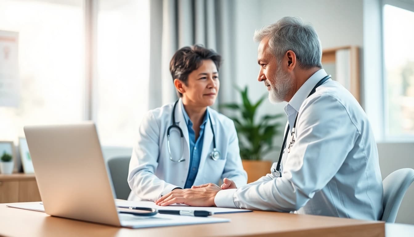 Engaging private GP consultation showcasing personalized healthcare experience.