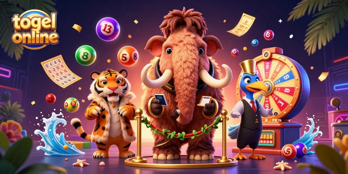Experience excitement with togel online, vibrant lottery elements, and colorful characters in action.
