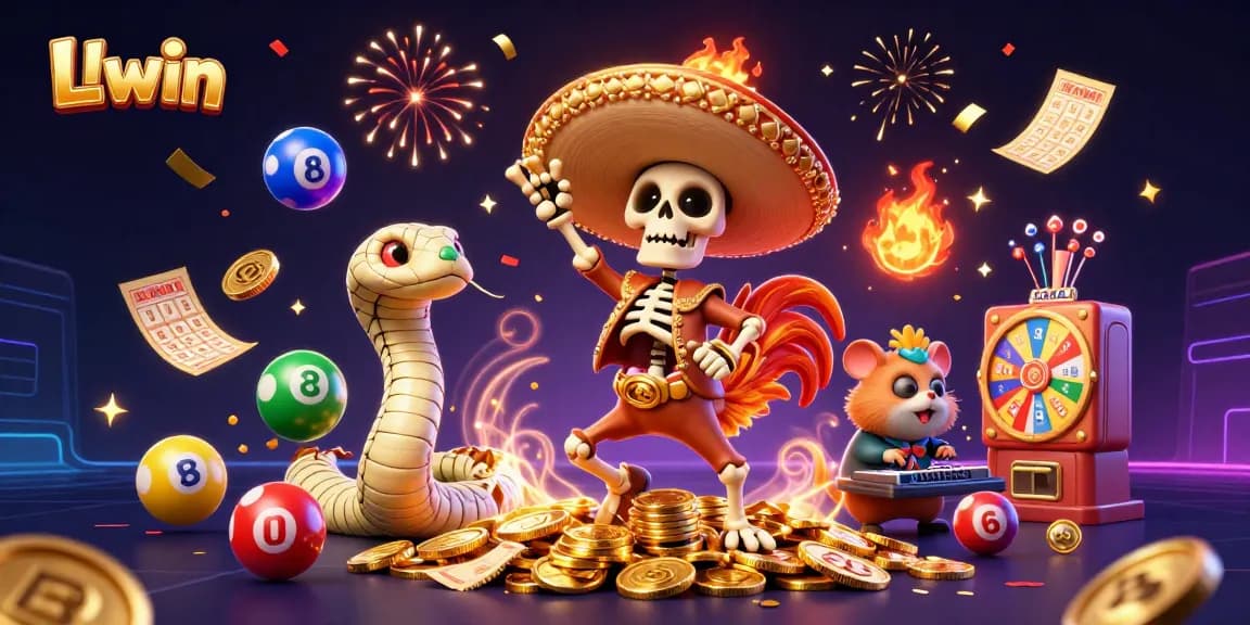 Win big with Llwin while celebrating with colorful casino characters!