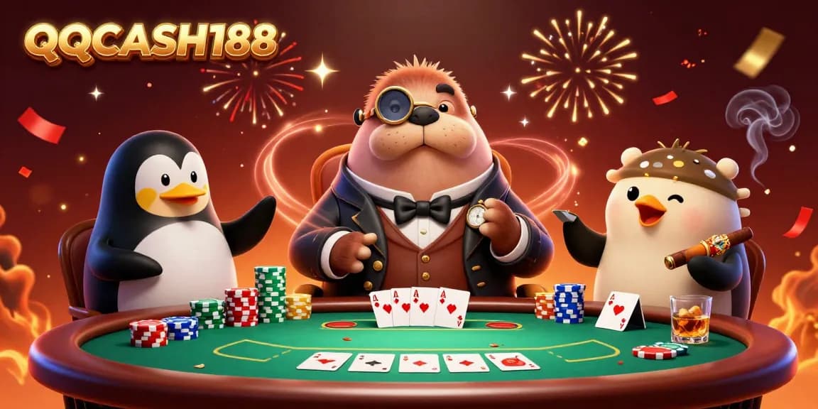 Experience exciting gaming at QQCASH188 with vibrant poker action and colorful atmosphere.