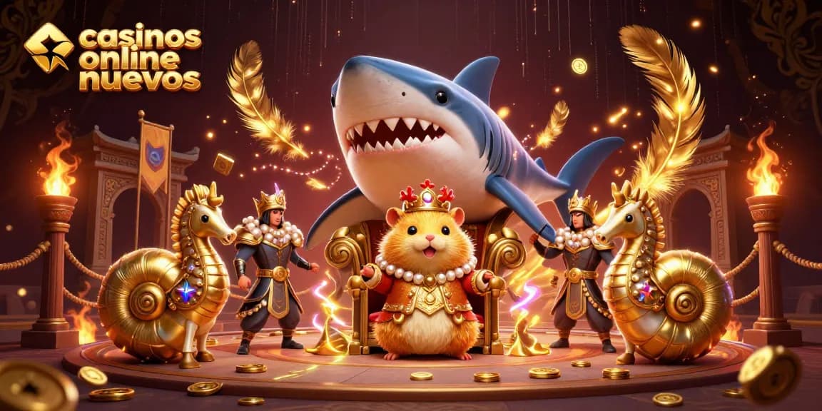Casinos online nuevos: combate épico en un reinado de juego con un rey hámster dorado.
