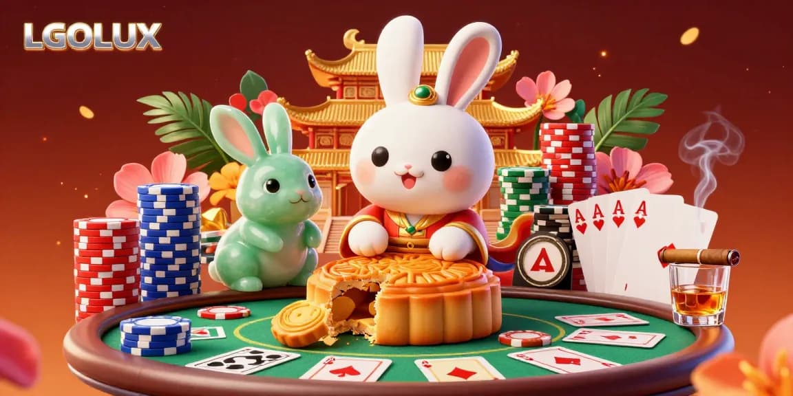 Experience the thrilling LGOLUX casino adventure with a vibrant gambling scene featuring lively characters and rich game elements.
