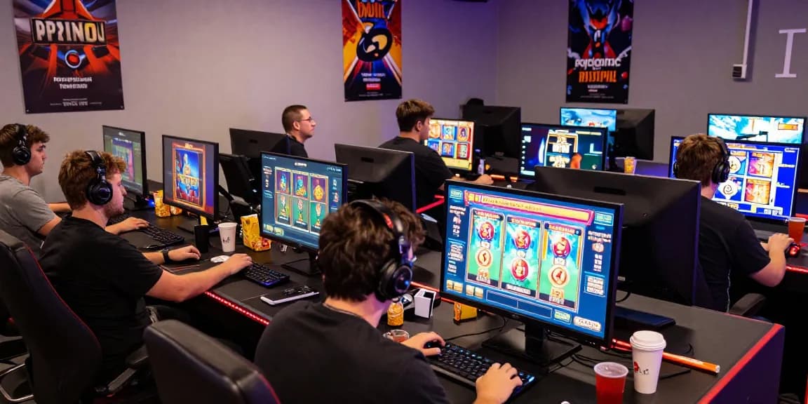 Suasana turnamen online cabemanis88 dengan pemain bersaing dan permainan slot beragam.