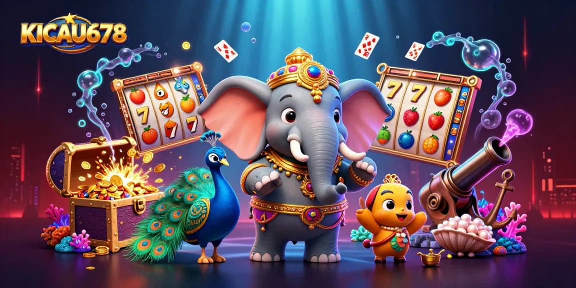 KICAU678 invites players to explore vibrant slot games with an engaging Diwali-themed illustration.