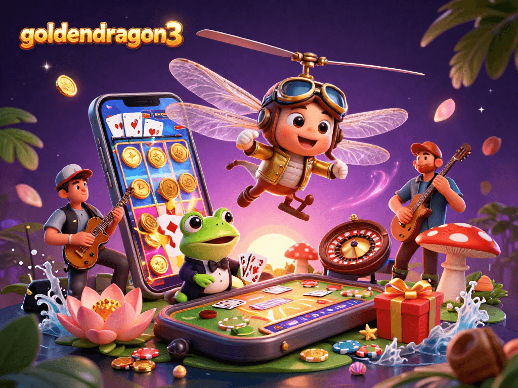 Experience goldendragon3 with captivating gameplay and vibrant visuals filled with joyful casino elements.