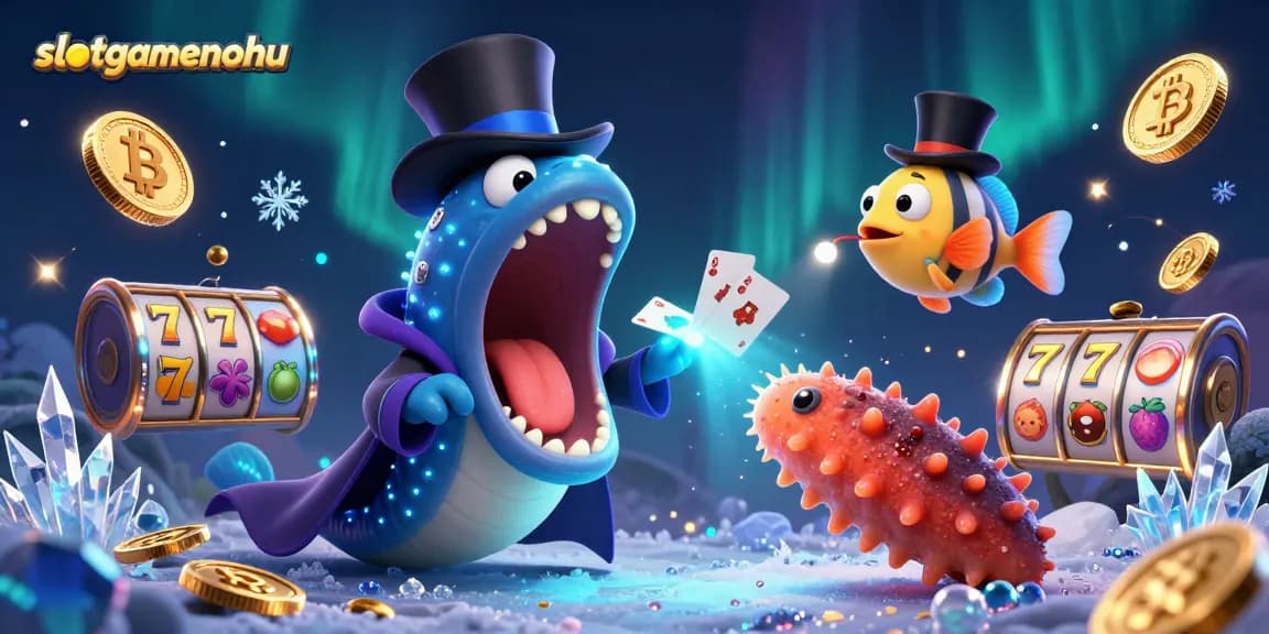 Navigate thrilling jackpots at slotgamenohu with playful deep-sea creatures in a magical casino setting.