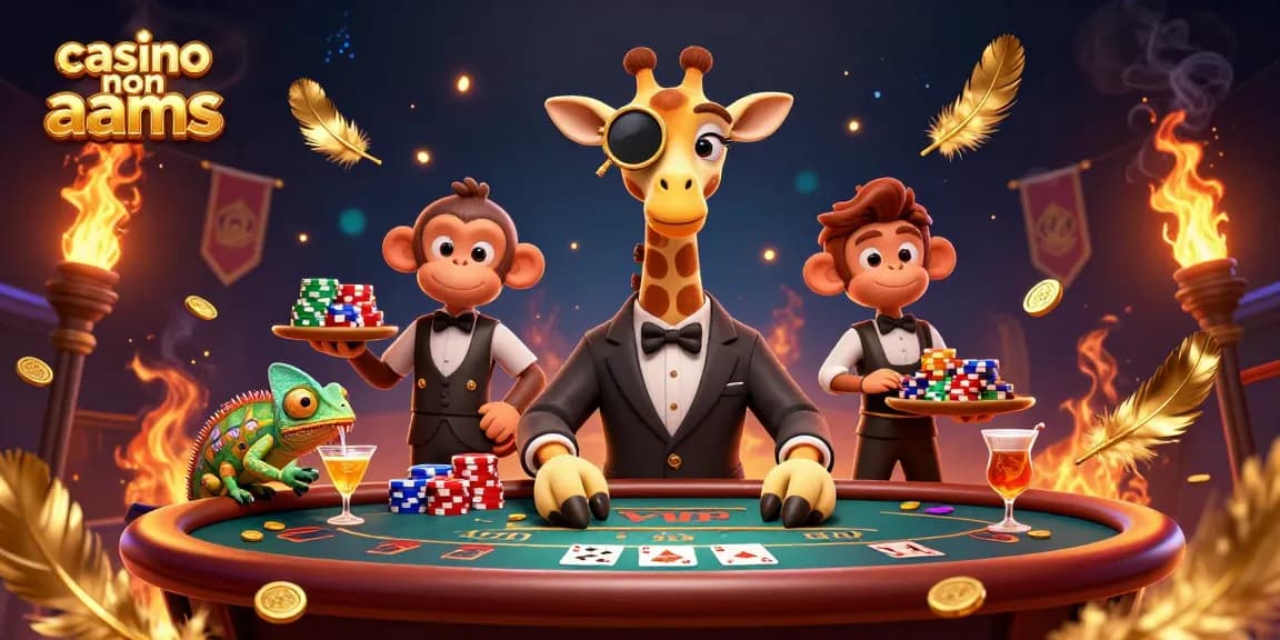 Giocatori che si divertono nei casino non AAMS con un'affascinante giraffa come protagonista.