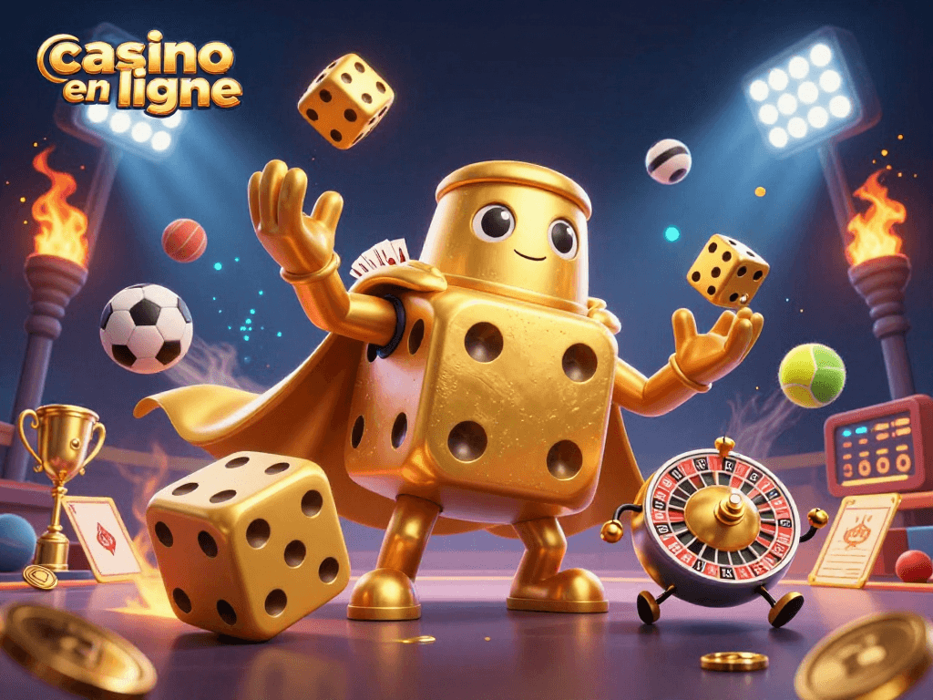 Jouez en ligne dans un casino en ligne dynamique avec nos personnages de dés et de cartes.