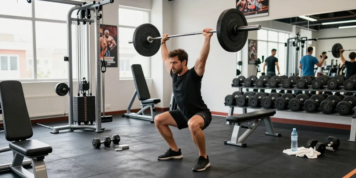 Prime Pharma Steroids used by an athletic man training in a modern gym, showcasing dedication to fitness.