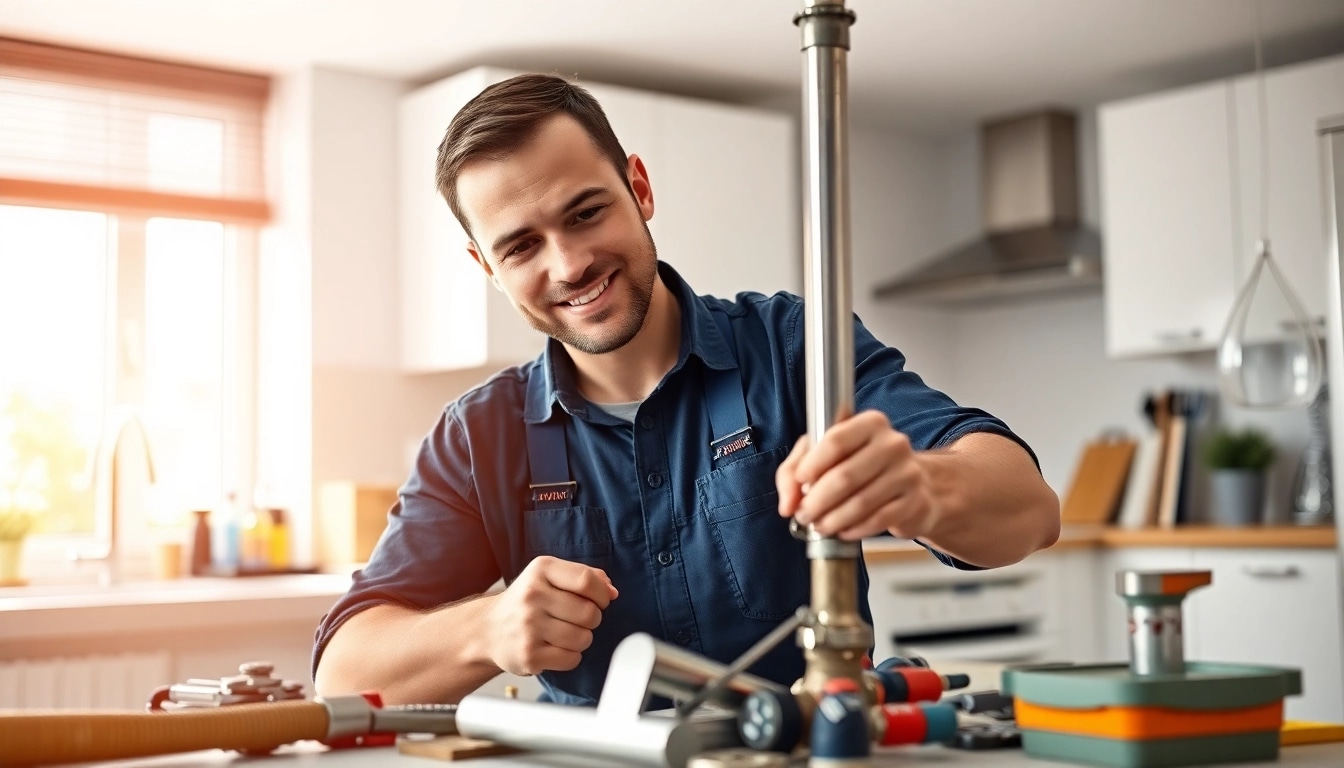 Wefix London plumber performing repairs in a modern kitchen, ensuring reliable service.