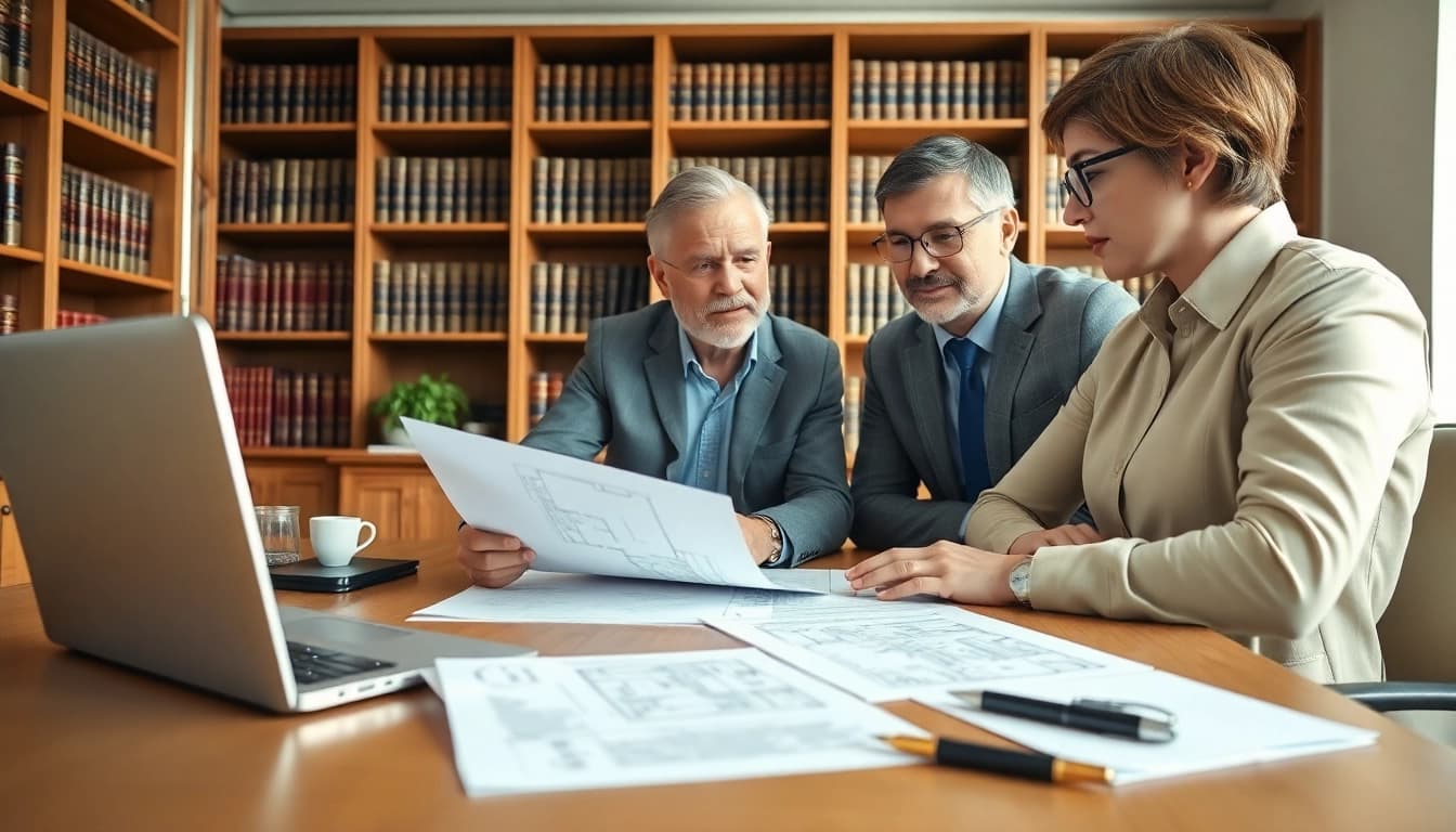 Engaging legal consultation for Estate Planning with an attorney and clients in a professional setting.