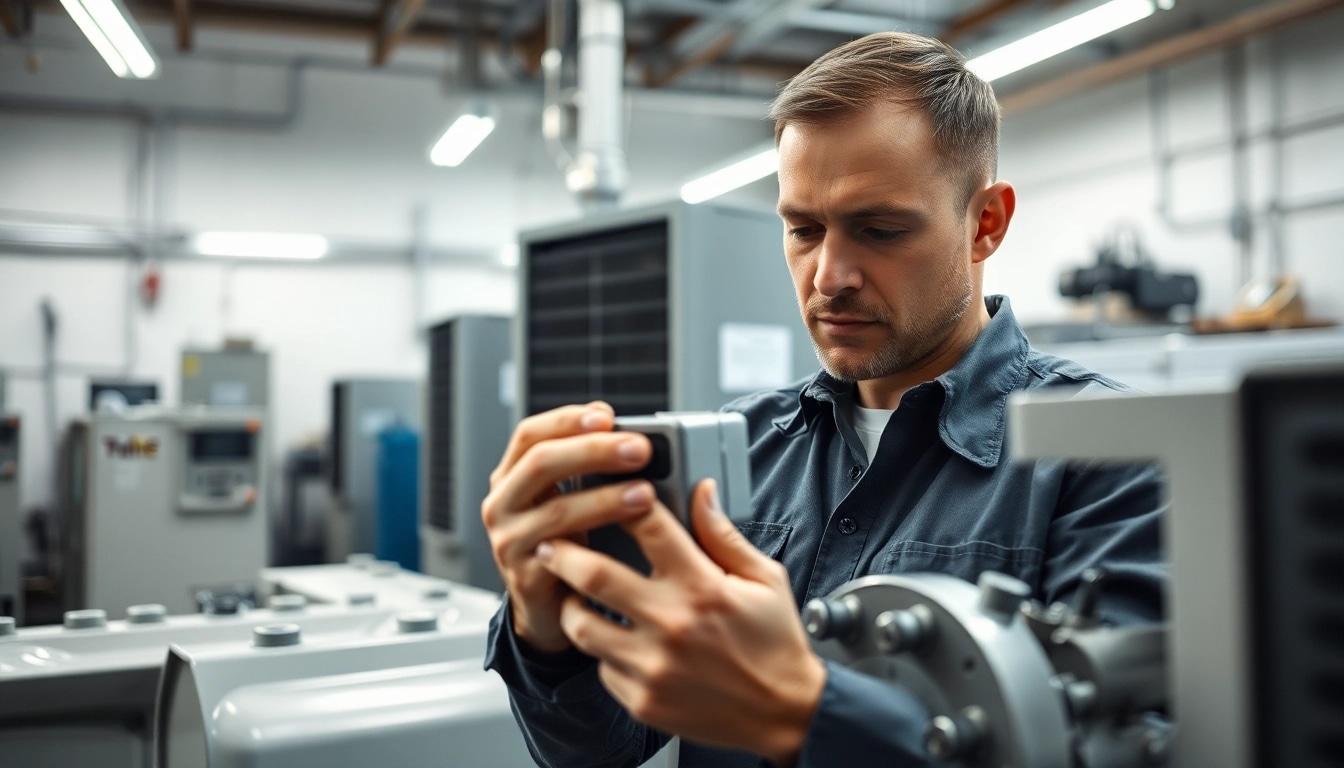 Find a reliable trane parts dealer near me with expert technicians working on HVAC systems.