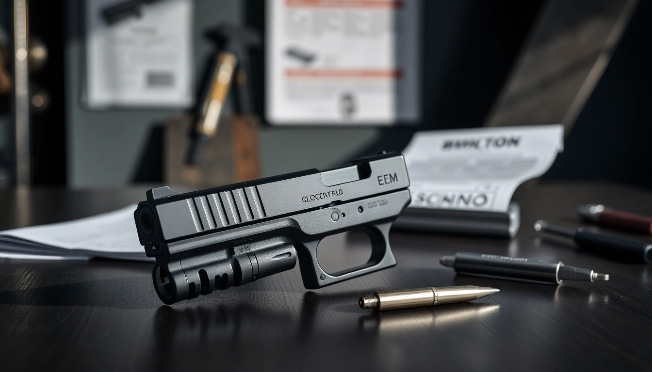 View of a glock 19 slide oem highlighting its precision design and smooth finish