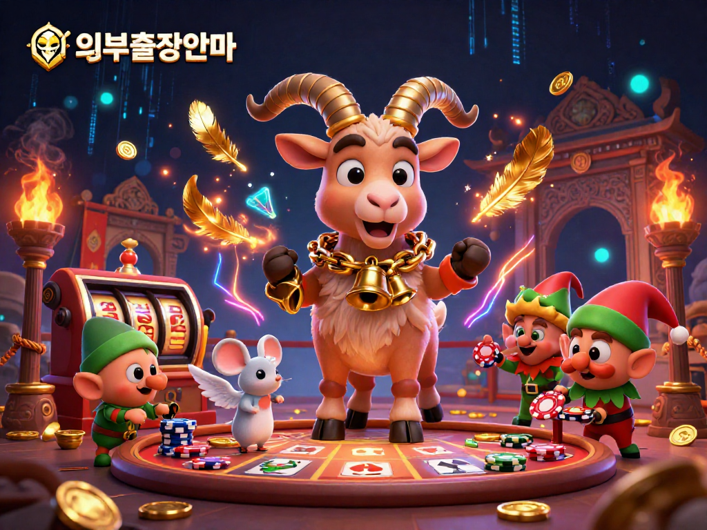 Experience the excitement of 의정부출장안마 with casino action featuring a Krampus goat, angel mouse, and elf gremlins.