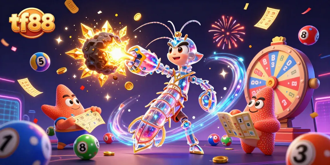 Engage in the vibrant, dynamic atmosphere of tf88 with golden prizes and lively gaming elements.
