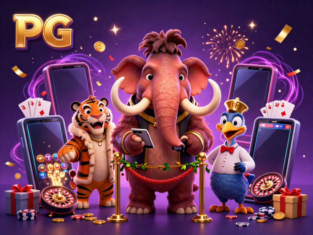 Engaging PG Slot scene with colorful characters and dynamic casino elements.