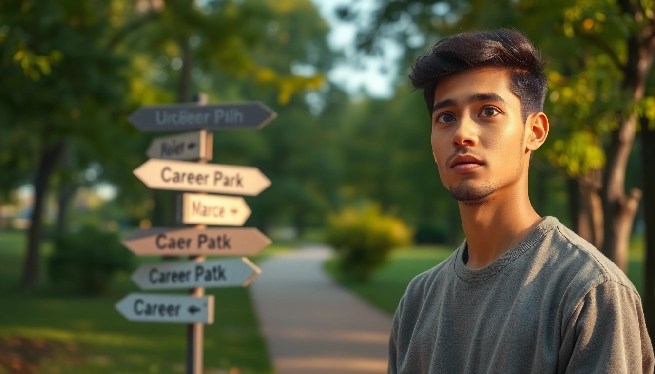 Person pondering at a crossroads, embodying the journey to Find my true Calling.
