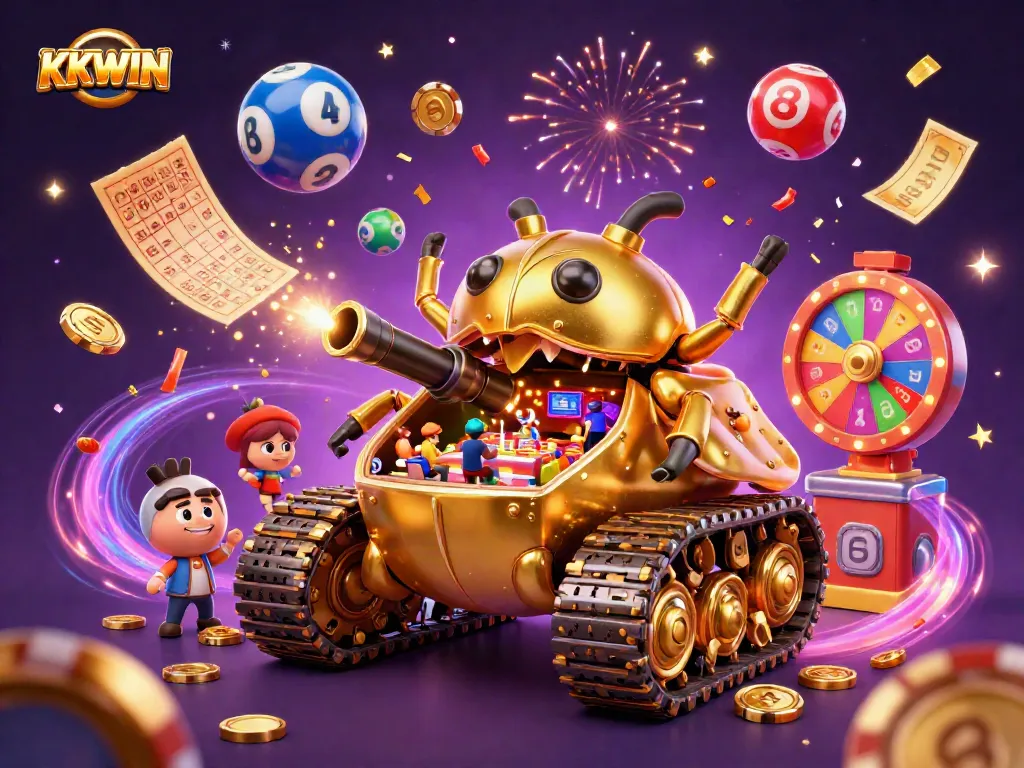Experience KKWIN with a spectacular miniature casino bursting with excitement and vibrant game elements.