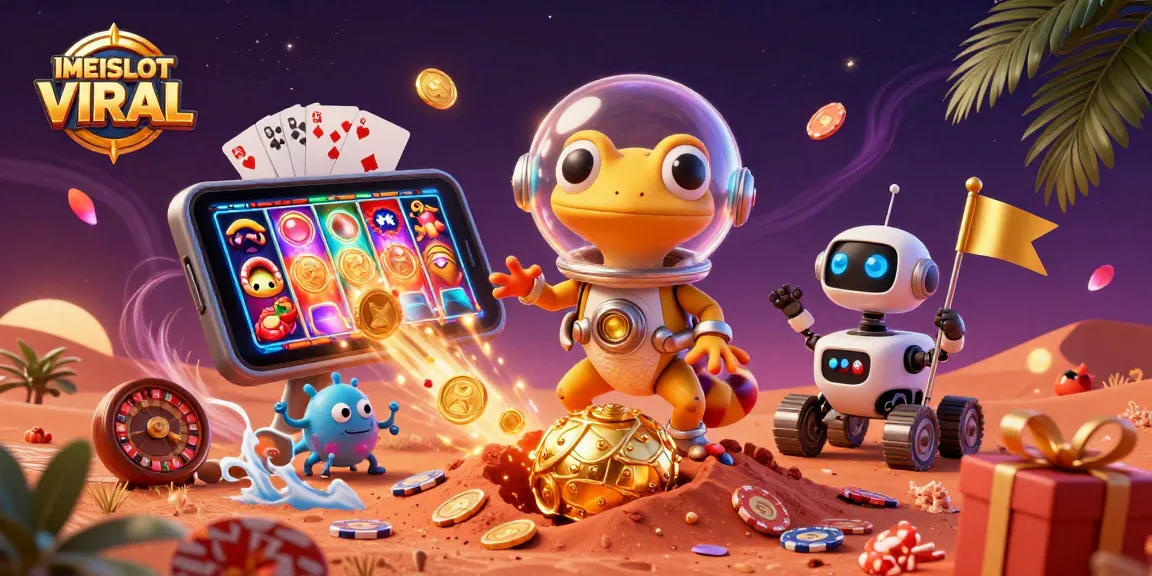 Experience the excitement of IMEISLOT VIRAL's virtual casino with Martian gecko discovering games.