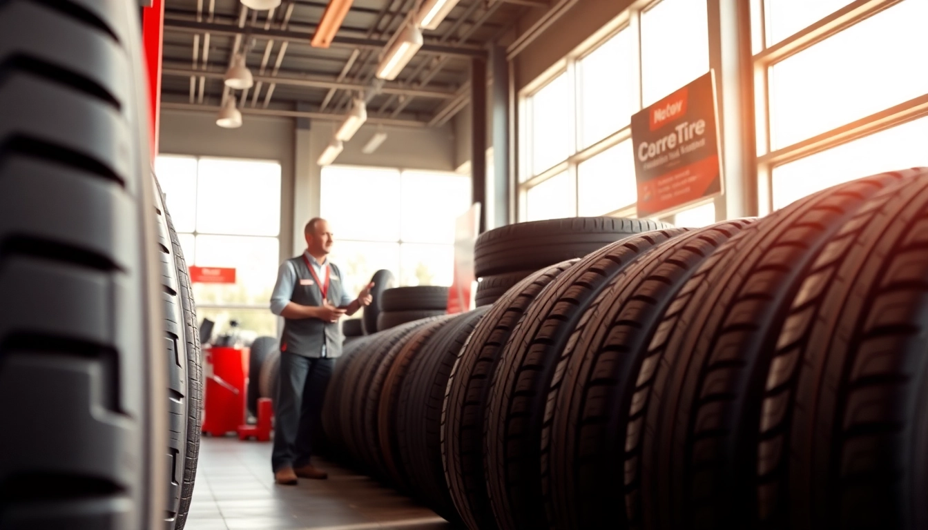 Find new tires Cortland OH showcased in a vibrant professional tire shop environment.