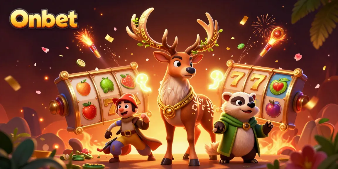 Engage with Onbet's vibrant casino world featuring slots, jackpots, and dynamic gaming elements.