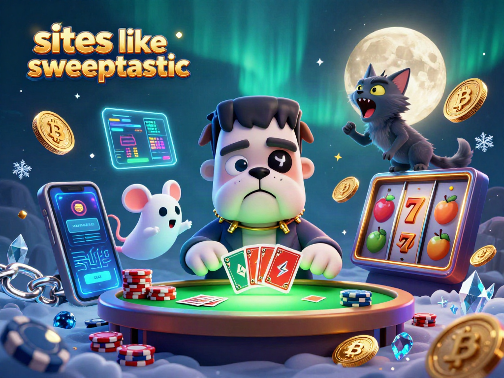 Engage with thrilling gameplay at sites like sweeptastic featuring vibrant casino elements and cartoon characters.