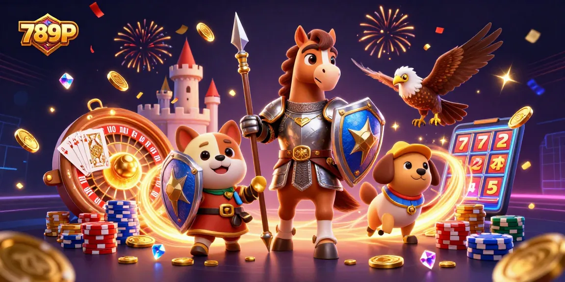 Experience thrilling games with 789P, where adventurous knights meet exciting casino ambiance.