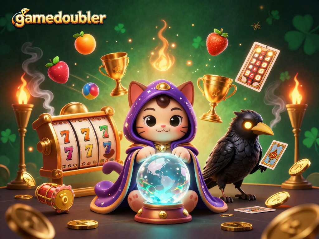 Experience thrilling slots with gamedoubler in an exciting casino adventure featuring a mystic cat and more.