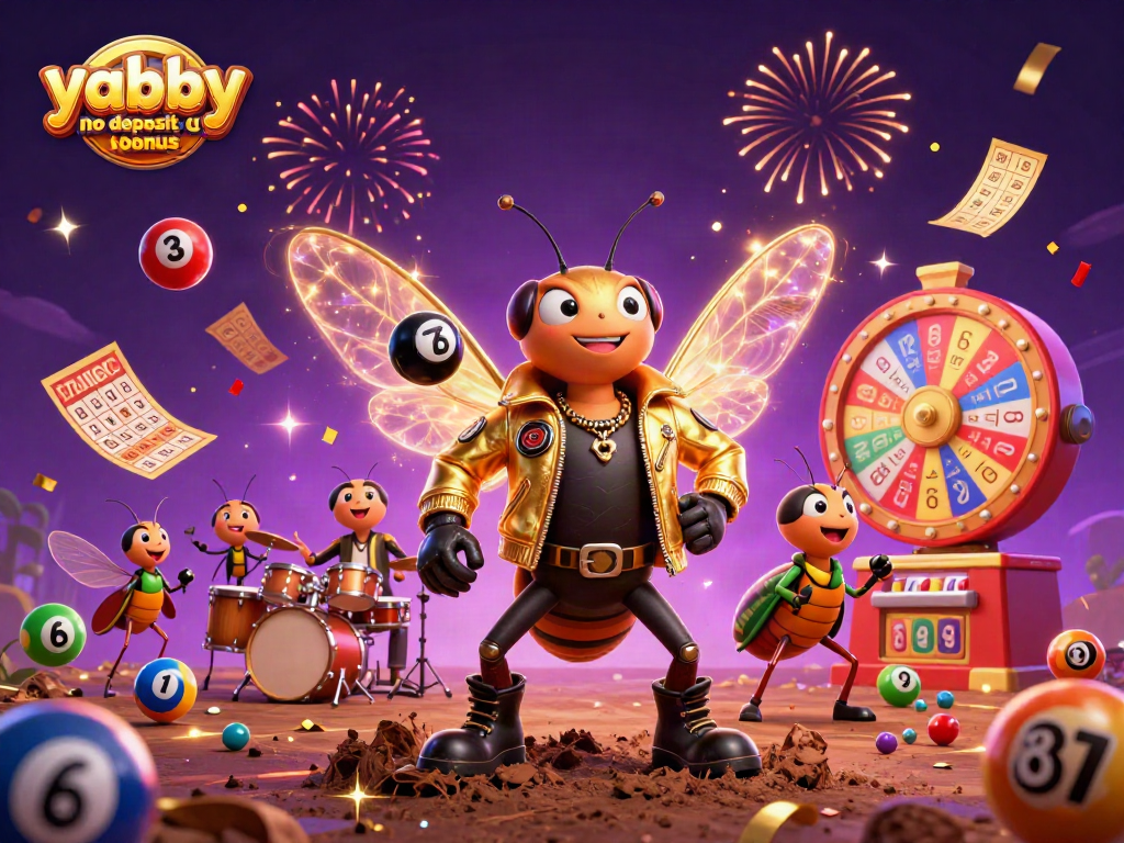 Experience excitement with the yabby no deposit bonus and vibrant casino elements in a dynamic 3D scene.