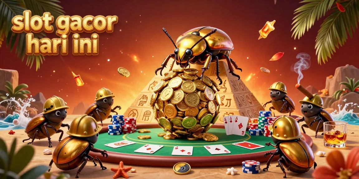 Menangkan permainan slot gacor hari ini dengan ilustrasi 3D kartun menarik menggambarkan keseruan kasino.