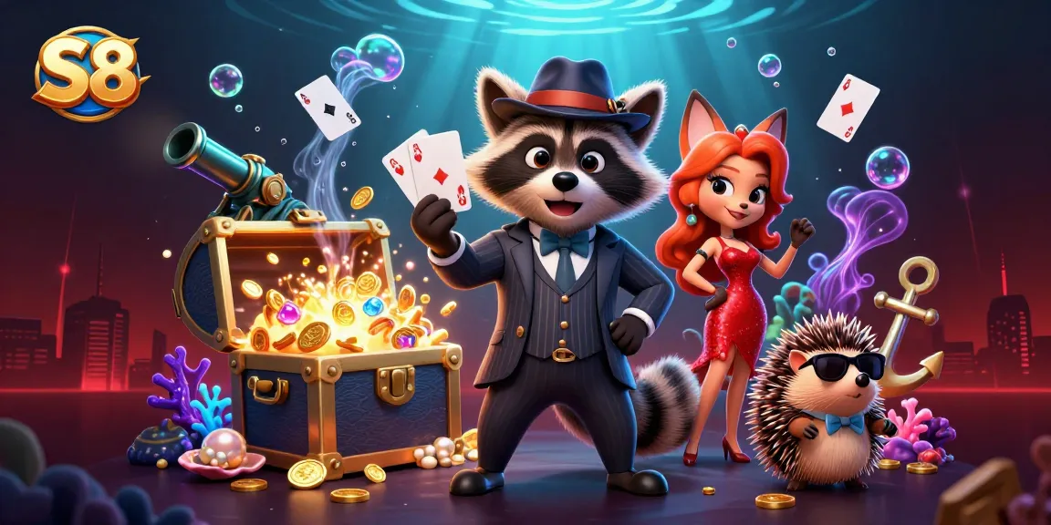 Experience S8’s thrilling moments with 3D characters and vibrant casino elements.