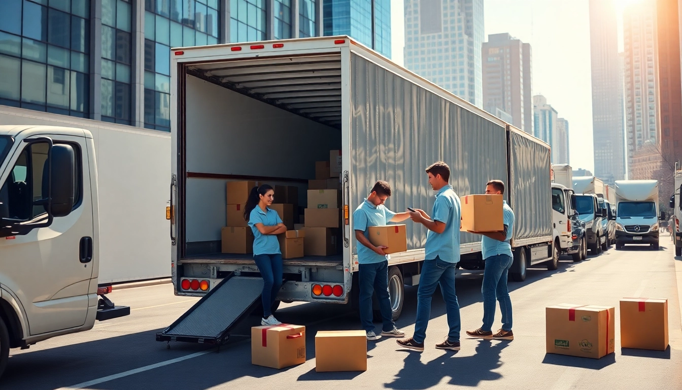 Moving companies across provinces providing reliable services in a busy urban environment.