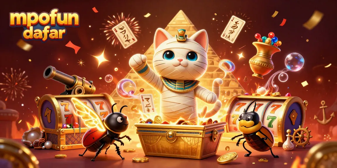 Experience the thrill at mpofun daftar with a vibrant pyramid casino scene showcasing excitement.