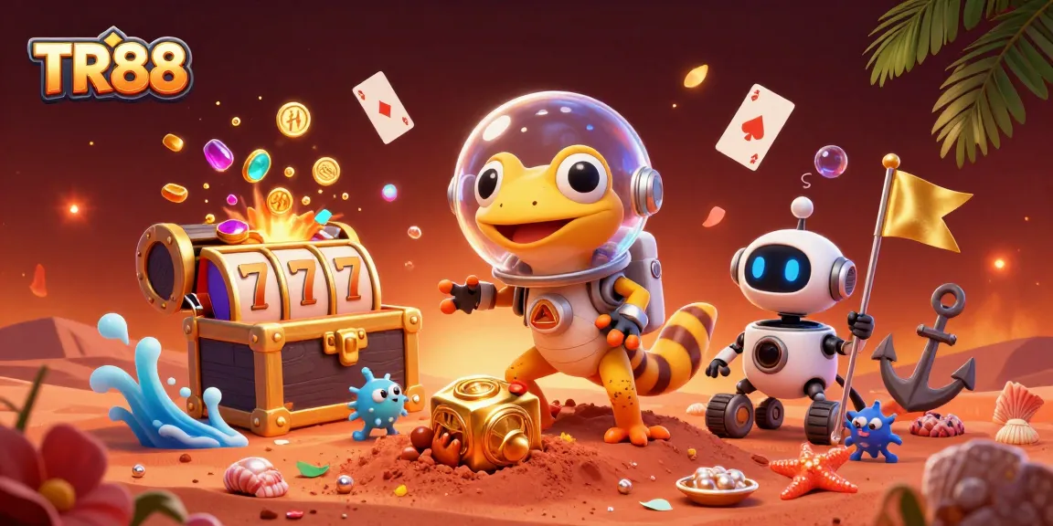 Experience thrilling wins at TR88 with a Martian gecko uncovering a golden casino.