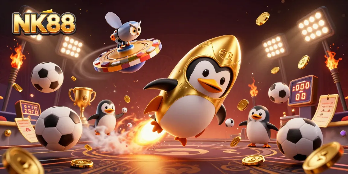 Engage in thrilling games at NK88 with a dazzling casino-themed space adventure.