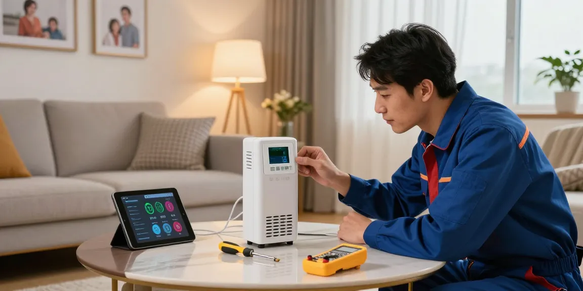 Experienced heating engineer troubleshooting smart thermostat, click here to ensure reliable warmth and hot water.
