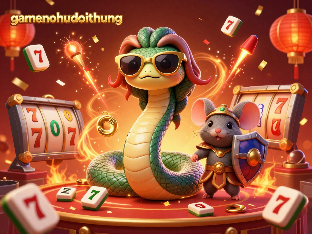 Experience the thrill of gamenohudoithuong with Medusa and a warrior mouse amidst jackpot excitement!