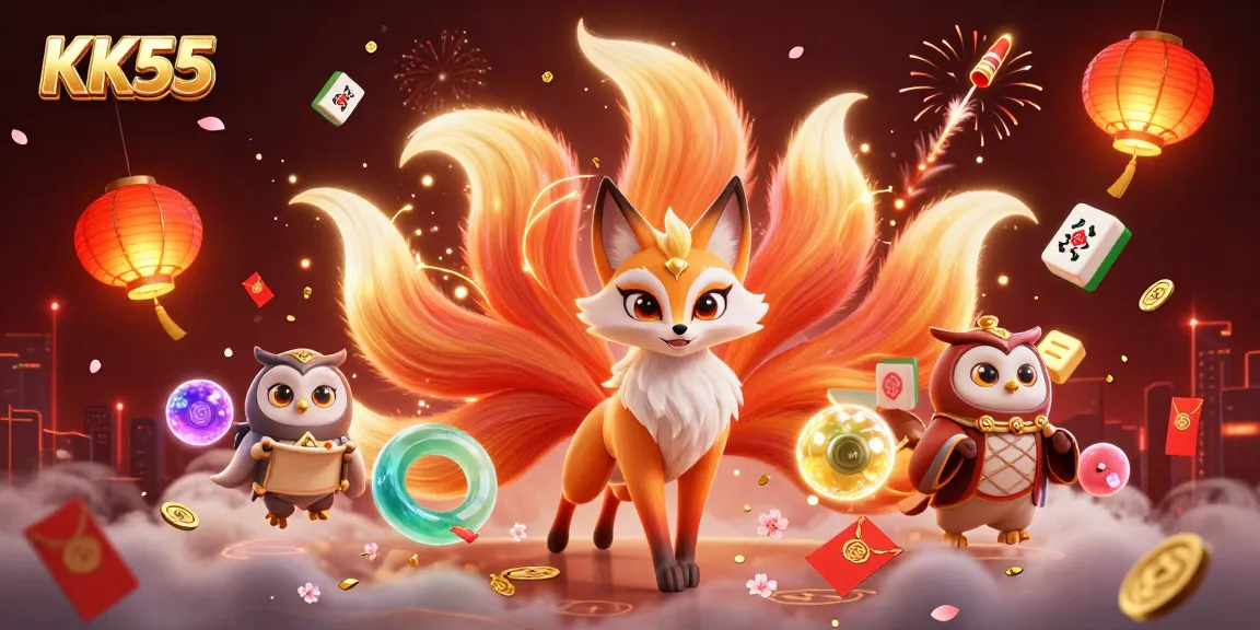 Engage with thrilling games at KK55, featuring vibrant characters and dynamic casino elements.